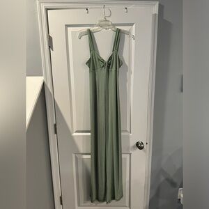 Max Studio Green Stripe Maxi dress M Medium